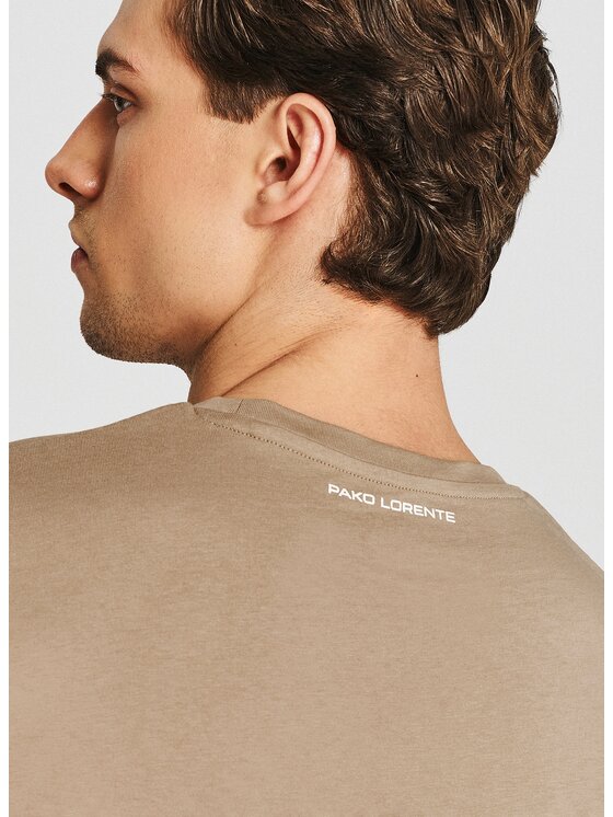 Pako Lorente Pako Lorente T-Shirt P26SF-TT-004 Beżowy Regular Fit