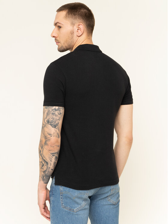 Levi's® Levi's® Тениска с яка и копчета Housemark 22401-0080 Черен Regular Fit