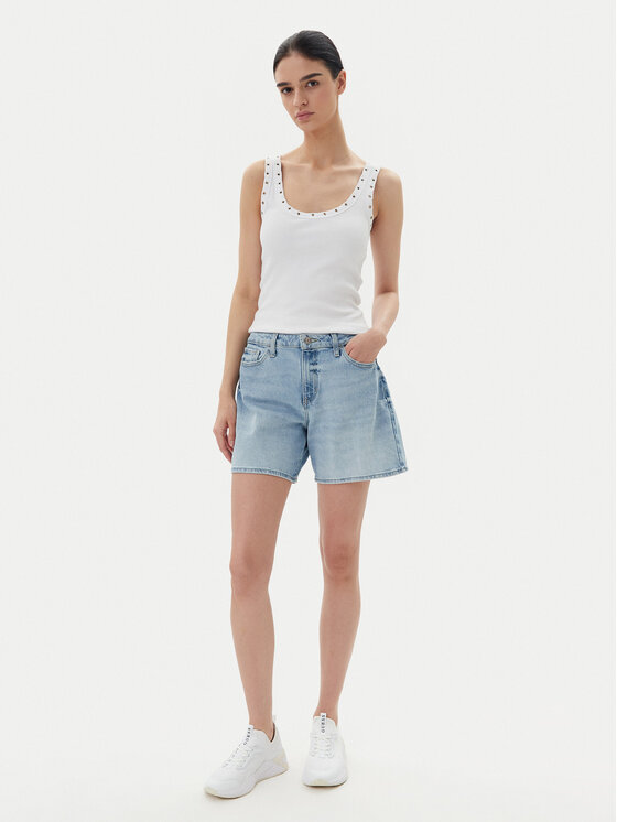 Guess Guess Szorty jeansowe W5GD1A D4K30 Niebieski Regular Fit