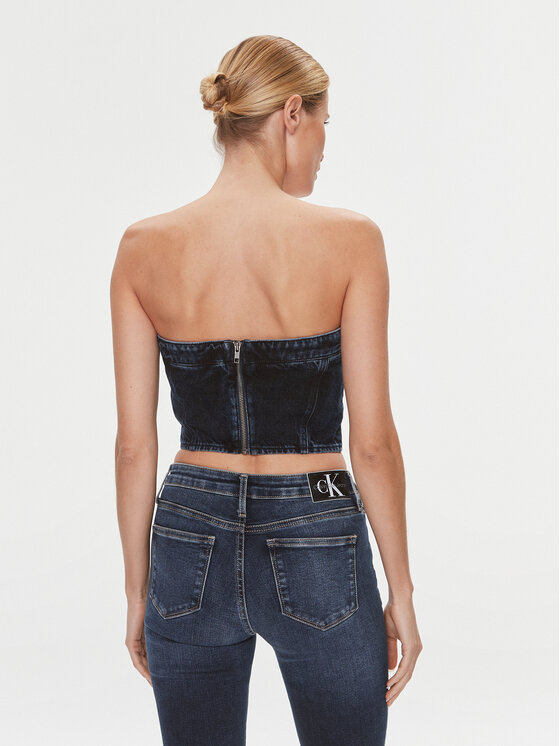 Calvin Klein Jeans Calvin Klein Jeans Top J20J222870 Granatowy Slim Fit