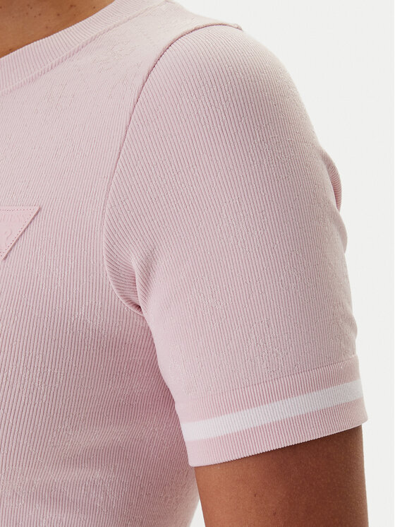 Guess Guess Póló V6RP02 Z4692 Rózsaszín Slim Fit