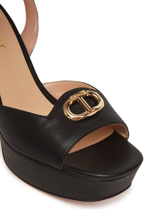 TWINSET TWINSET Sandale 251TCP122 Negru