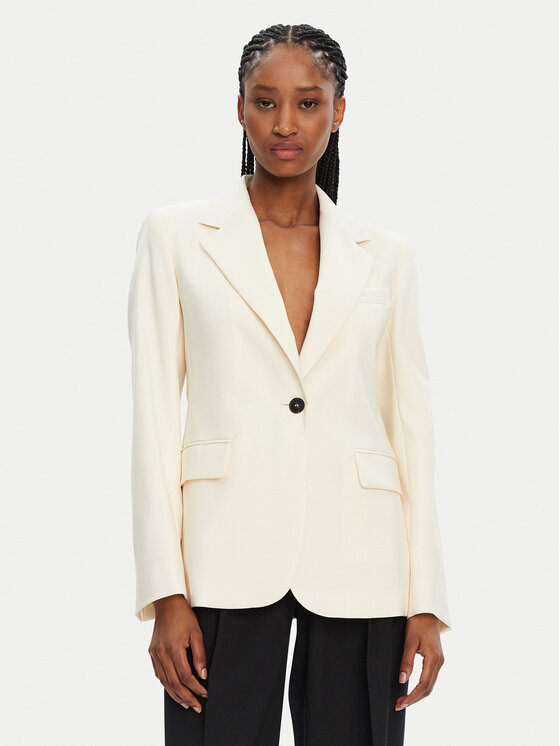 Weekend Max Mara Marynarka Lamine 2425046051 Écru Standard Fit