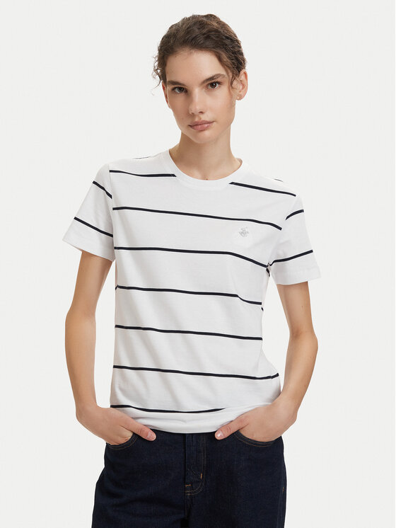 Beverly Hills Polo Club Beverly Hills Polo Club T-Shirt P-SS26W-TS0162 Λευκό Regular Fit