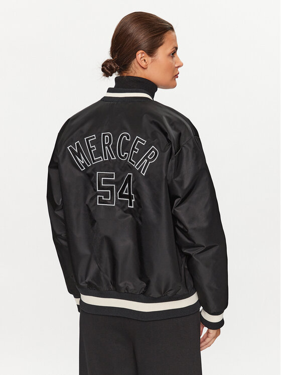 Mercer Amsterdam Mercer Amsterdam Μπόμπερ μπουφάν Unisex Re-Varsity MEAP231010 Μαύρο Regular Fit