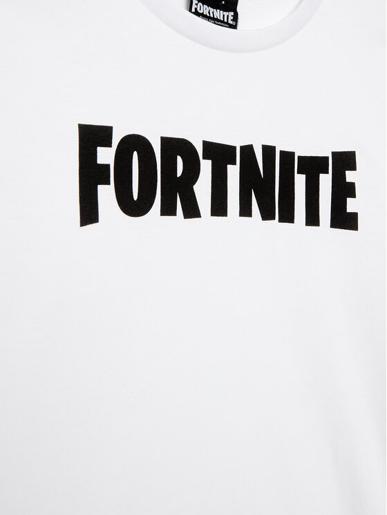 OVS OVS Majica FORTNITE 1434351 Bela Regular Fit