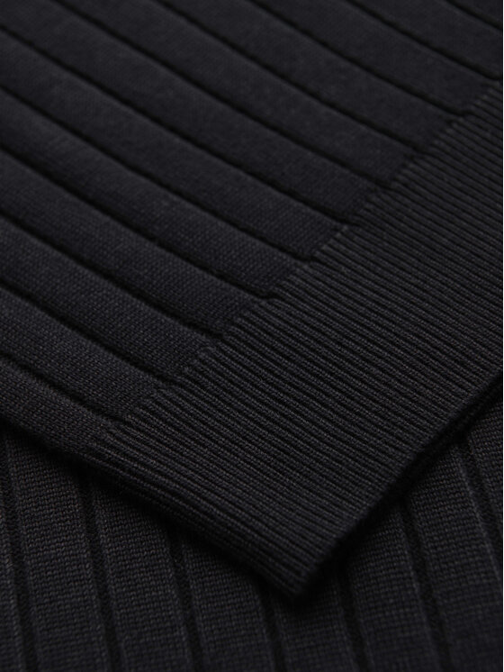 Ombre Ombre Polo OM-POSS-0180 Czarny Slim Fit