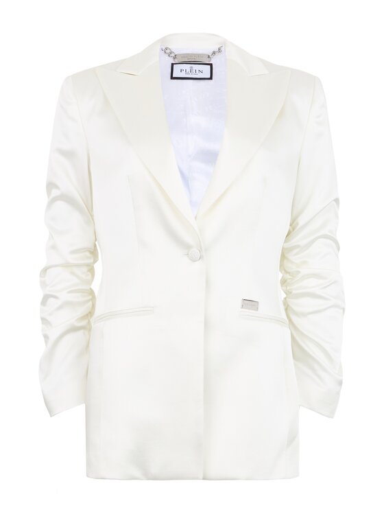 PHILIPP PLEIN PHILIPP PLEIN Marynarka 31567 Biały Loose Fit