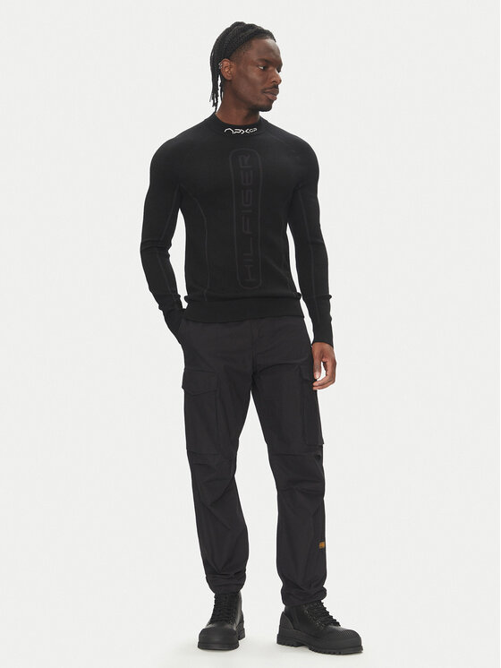 Tommy Hilfiger Tommy Hilfiger S dlhými rukávmi F1 Movie MW0MW41383 Čierna Slim Fit