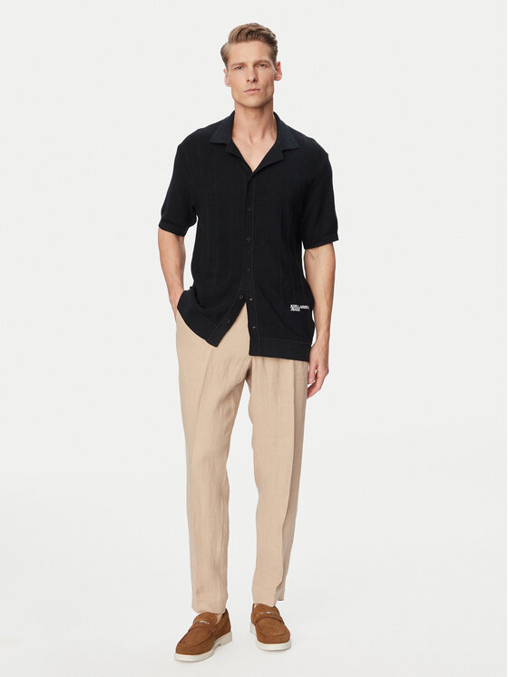 Karl Lagerfeld Jeans Karl Lagerfeld Jeans Polokošile B2M18028 Černá Relaxed Fit