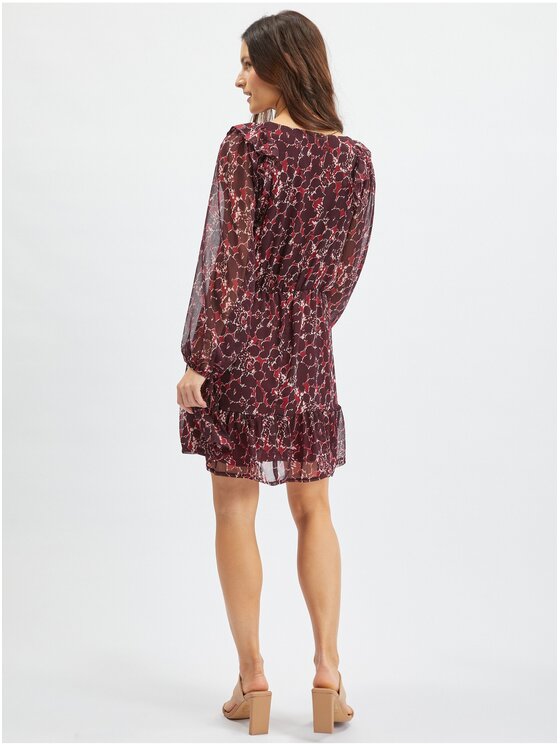 Orsay Orsay Sukienka 442279467000__42 Bordowy Regular Fit