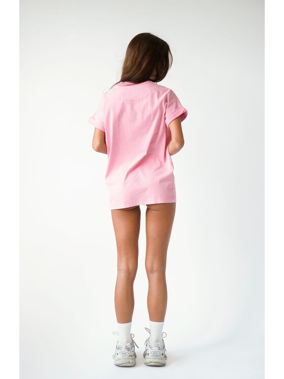 MissDenim MissDenim T-Shirt Oversize Washed Tee Różowy Oversize