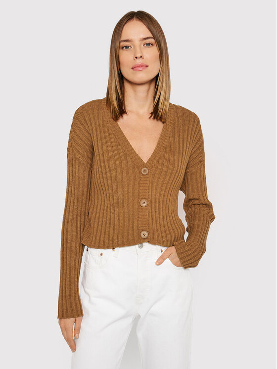 American Eagle Pletena jopica 034-1340-9566 Rjava Regular Fit