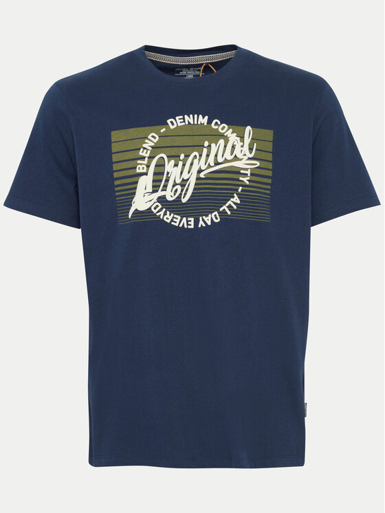 Blend Blend T-shirt 20717959 Tamnoplava Regular Fit