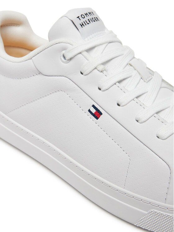 Tommy Hilfiger Tommy Hilfiger Снікерcи Icon Court Pinperf Lth FM0FM05483 Білий