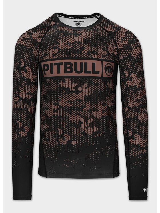 PITBULL PITBULL Koszulka techniczna HEX CAMO HILLTOP Beżowy Regular Fit