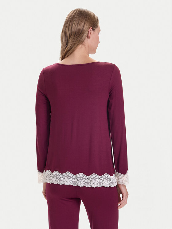 United Colors Of Benetton United Colors Of Benetton Pidžamska bluza 3Z123M07X Tamnocrvena Regular Fit