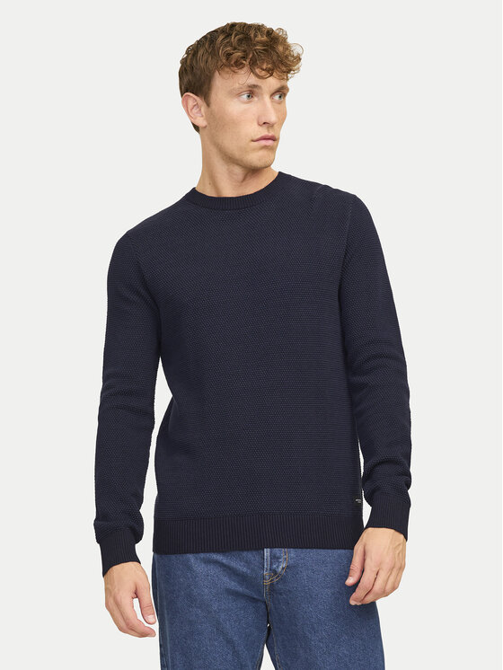 Jack&Jones Džemper Globe 12258139 Tamnoplava Regular Fit