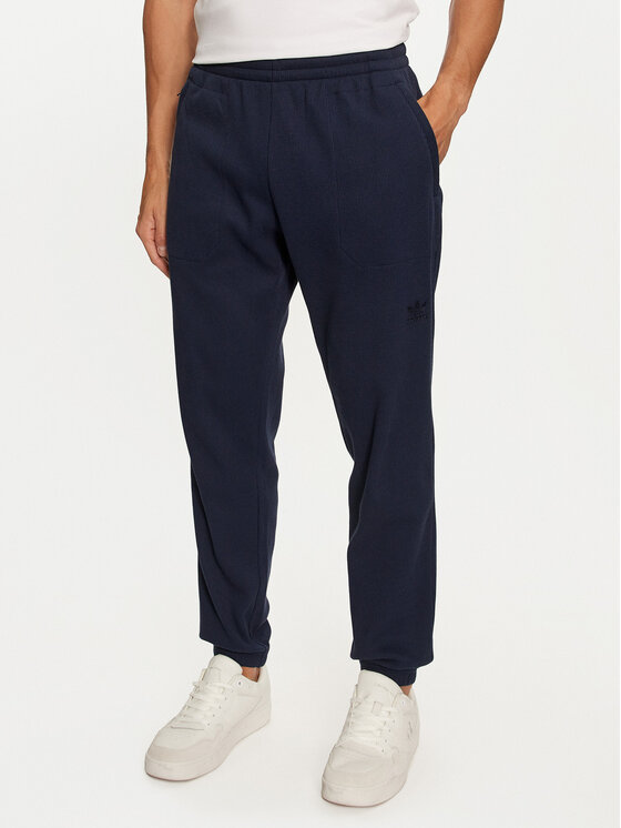 adidas Teplákové nohavice Trefoil Essentials IY2305 Tmavomodrá Regular Fit