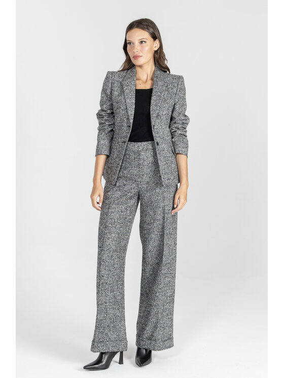 Deni Cler Milano Deni Cler Milano Spodnie materiałowe W-DC-5253-E5-C6-96-1 Czarny Loose Leg