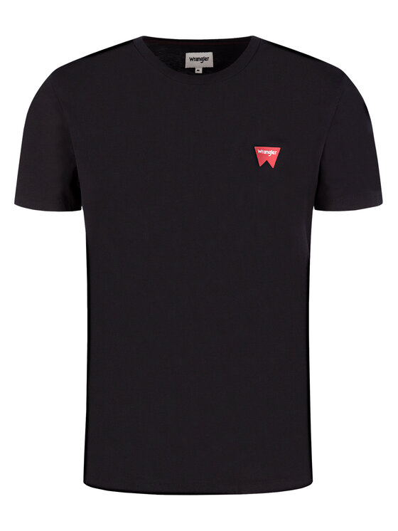 Wrangler Wrangler T-Shirt Sign Off Tee W7C07D301 Μαύρο Regular Fit