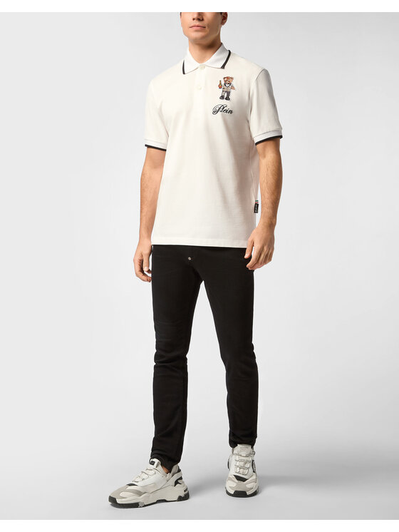 PHILIPP PLEIN PHILIPP PLEIN Polokošeľa 27165 Biela Slim Fit