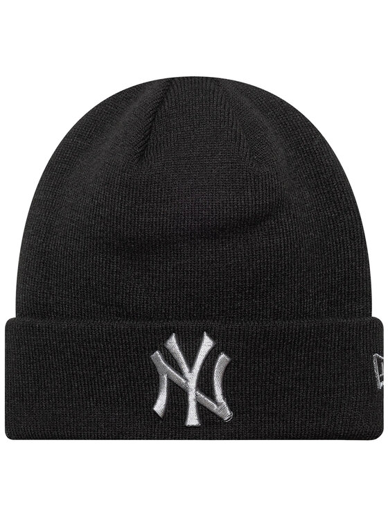 New Era New Era Berretto Metallic Beanie New York Yankees Hat Nero