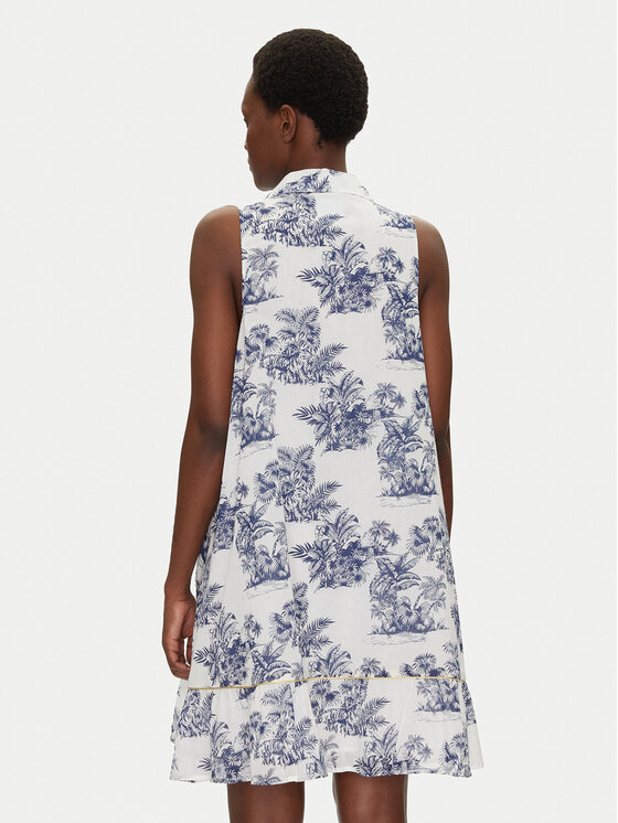 Iconique Iconique Рокля тип риза IC25-074 Бял Regular Fit
