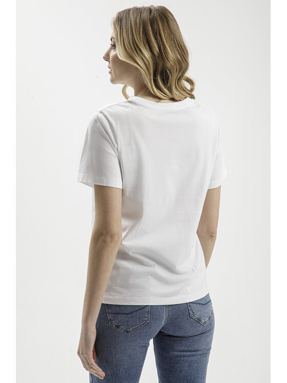 Cross Jeans Cross Jeans T-Shirt 56082-008 Biały Regular Fit