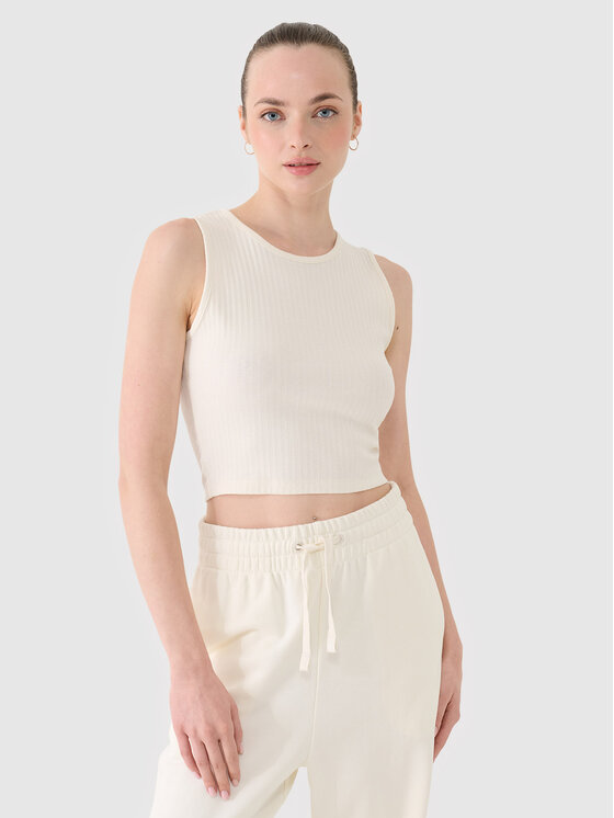 4F 4F Tank top MIDSHOP TEXTILE Biały Slim Fit