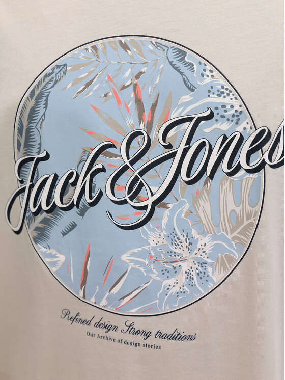 Jack & Jones Jack & Jones T-Shirt Honolulu 12288088 Beżowy Regular Fit