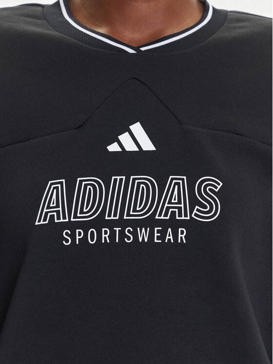 adidas adidas Μπλούζα Tiro Cut 3-Stripes JN2673 Μαύρο Loose Fit