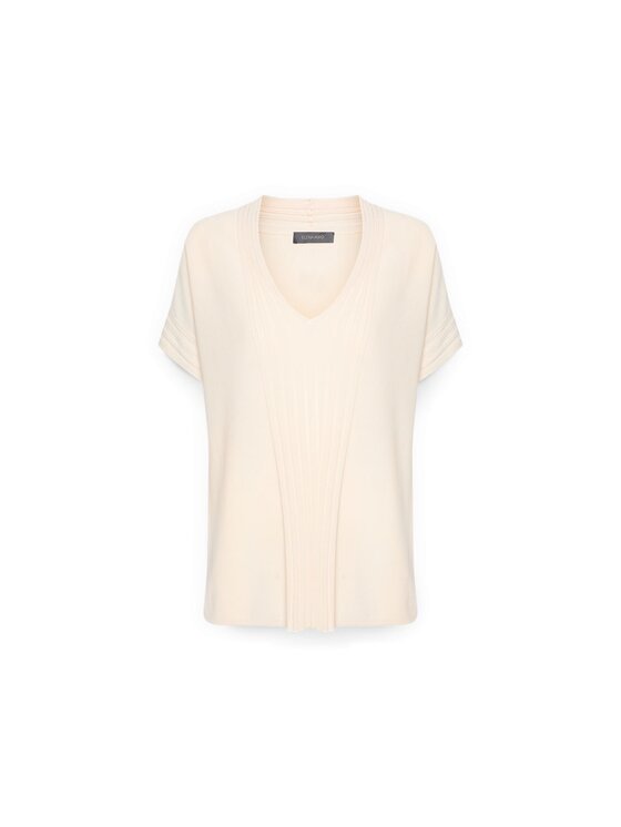 Elena Mirò Elena Mirò T-shirt M598Z000739N002 Crema Slim Fit