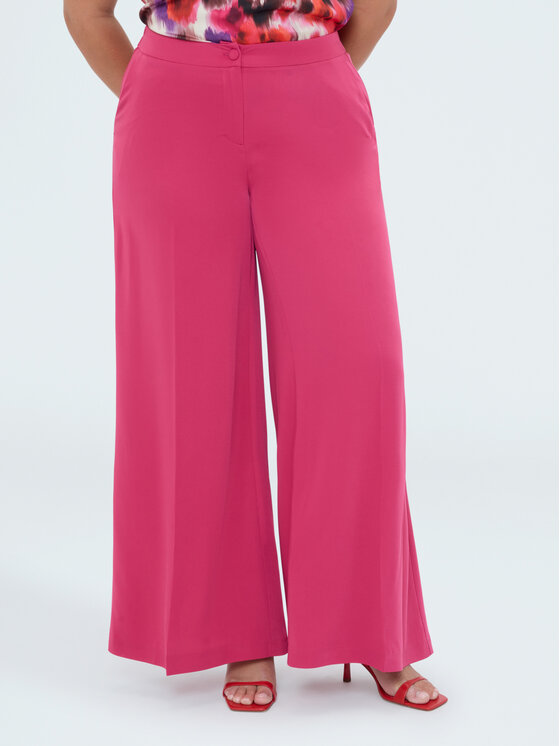 Fiorella Rubino Fiorella Rubino Spodnie materiałowe P053T005381N019 Różowy Over Fit