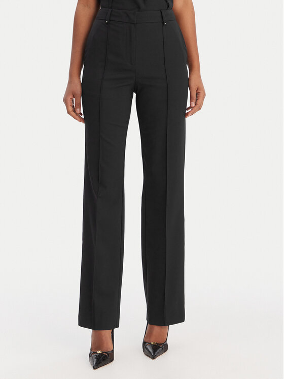 KARL LAGERFELD KARL LAGERFELD Hlače B1W10003 Crna Straight Leg