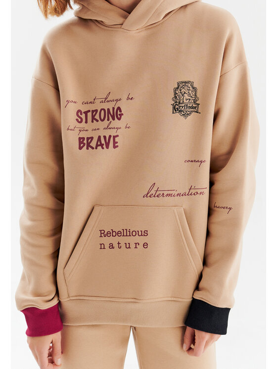 NAOKO Naoko Mikina Gryffindor Béžová Oversize
