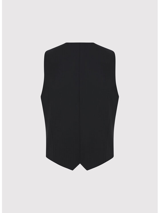 Pako Lorente Pako Lorente Kamizelka P000P-8G-005 Czarny Slim Fit