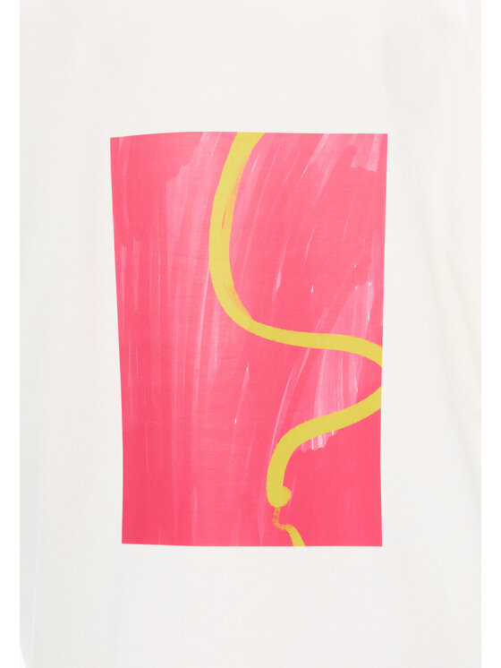 Mirons Mirons Longsleeve Print Biały Oversize