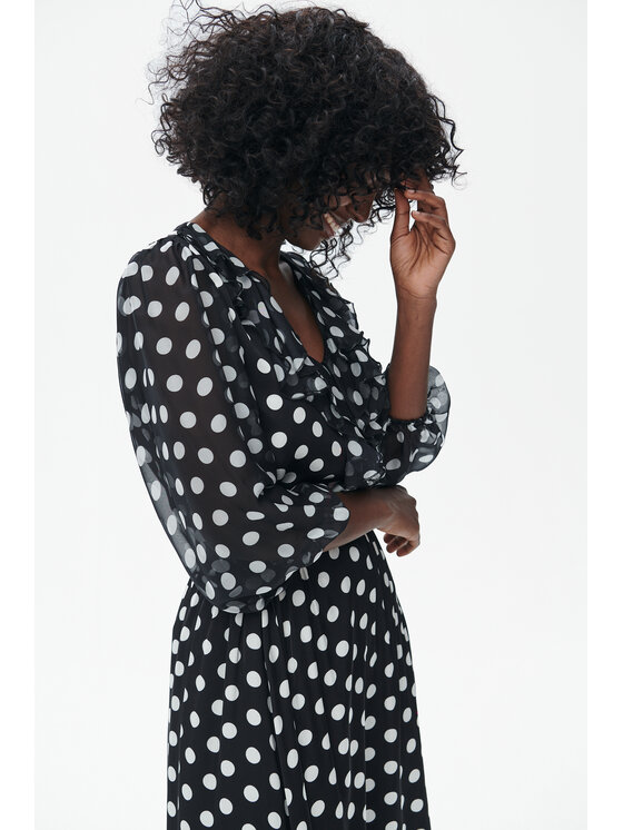 blue shadow blue shadow Bluzka Daisy Czarny Regular Fit