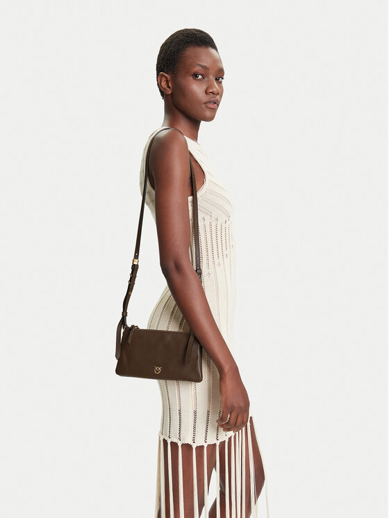 PINKO PINKO Geantă Double Mini Al 25-26 PLTT 105359 A0QO Maro