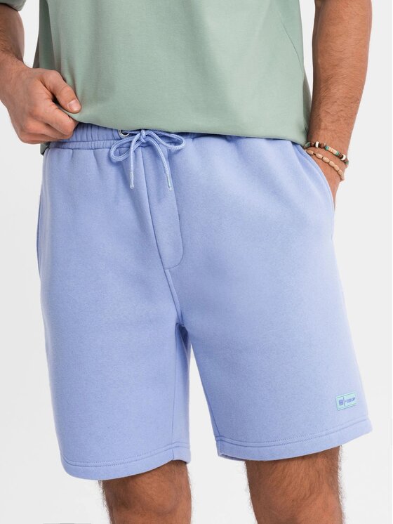 Ombre Ombre Szorty materiałowe OU-SRBC-0101 Niebieski Loose Fit