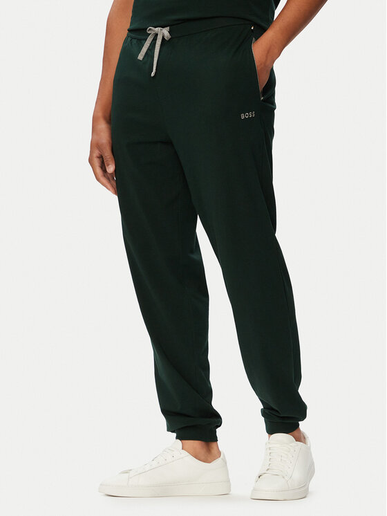 BOSS Tricou Mix&Match 50515312 Verde închis Regular Fit