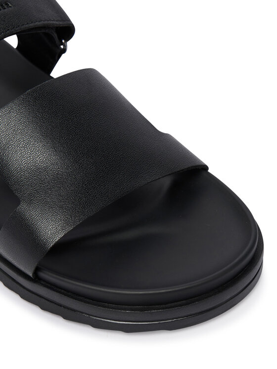Tommy Hilfiger Tommy Hilfiger Nazouváky Adjustable Premium Lth Sandal FM0FM05773 Černá