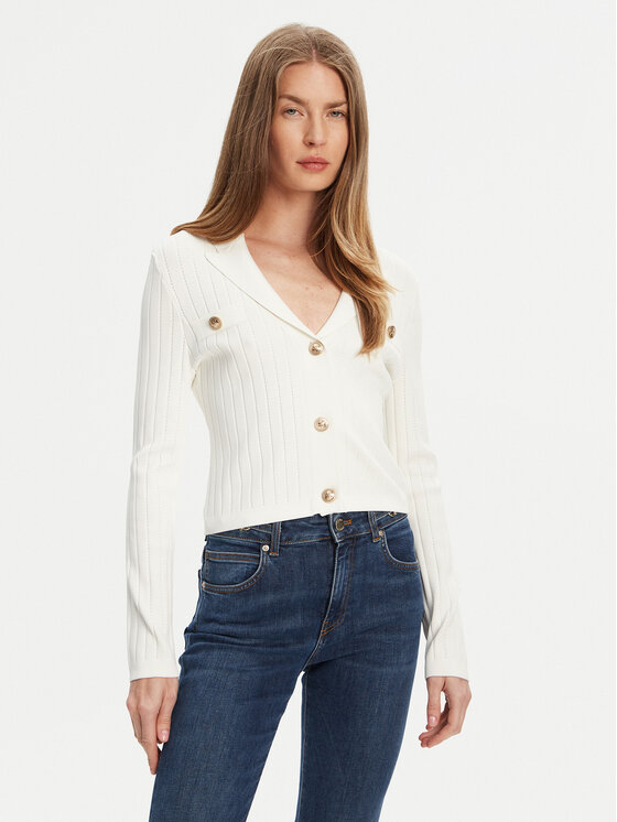 Guess Guess Cardigan W5YR11 Z0130 Alb Regular Fit