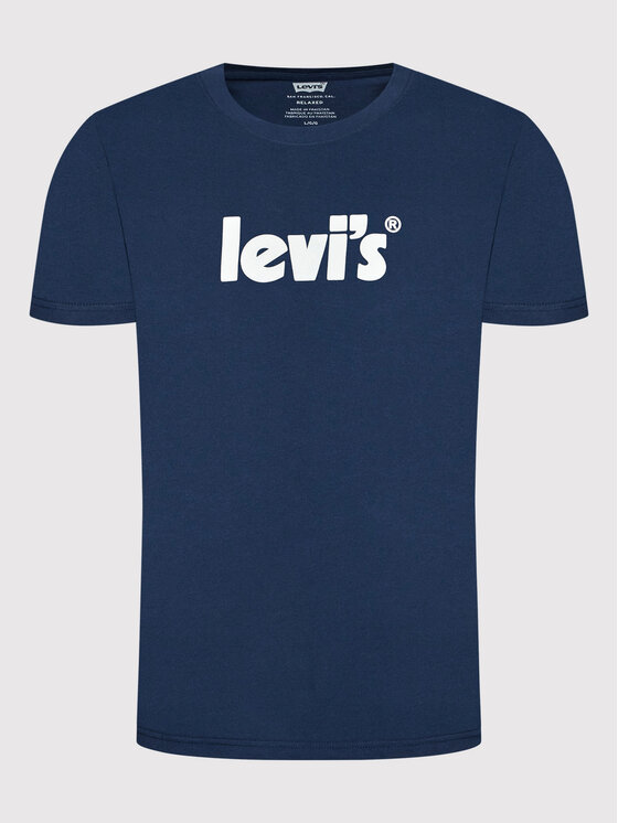 T-shirt Bleu Homme Levi's Relaxed Fit pas cher