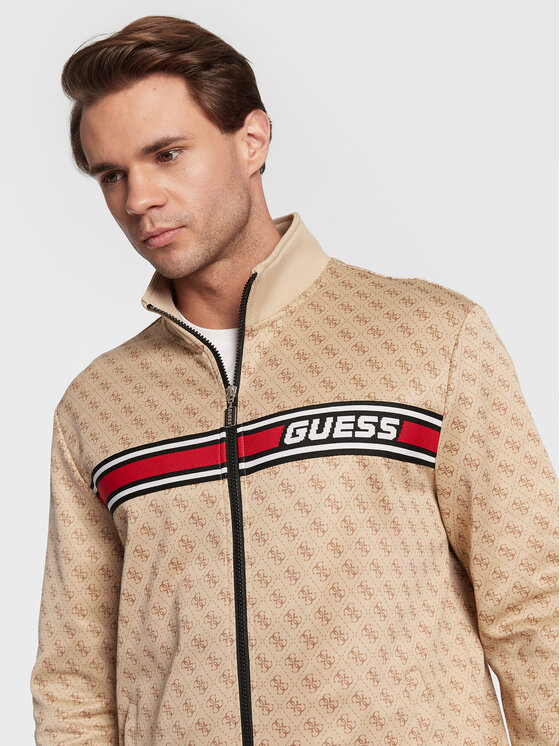 Guess Guess Mikina Korbin Z2BQ06 FL04Q Béžová Regular Fit