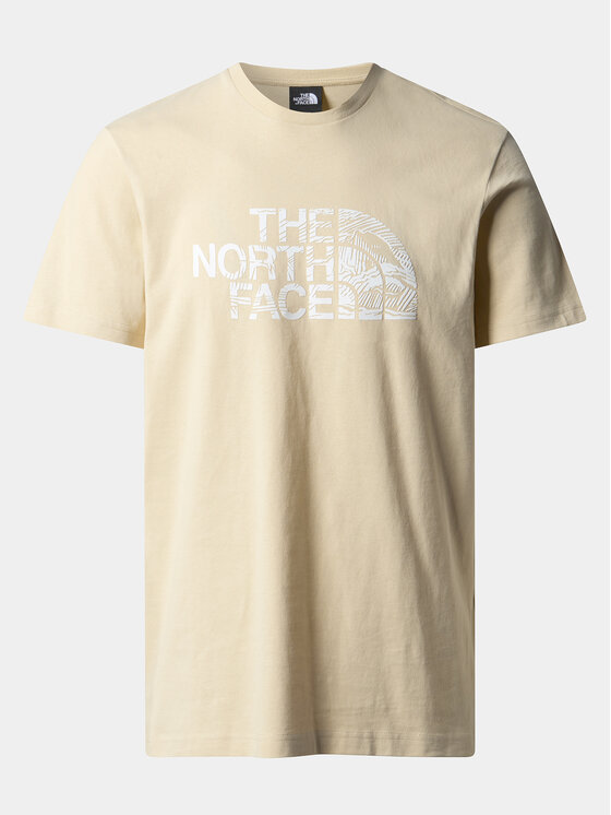 The North Face The North Face T-krekls Woodcut Dome NF0A87NX Bēšs Regular Fit