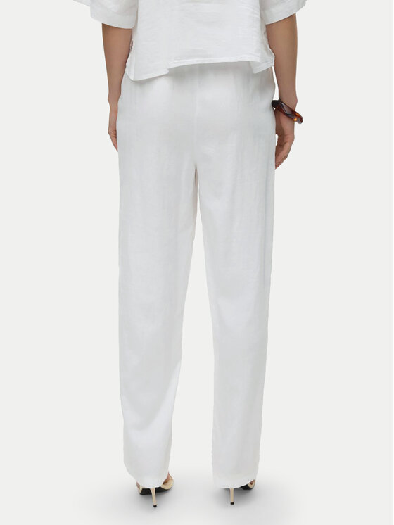 Vero Moda Vero Moda Szövet nadrág Linn 10305091 Fehér Loose Fit