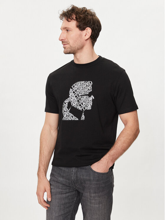 KARL LAGERFELD Tricou 755082 542224 Negru Regular Fit