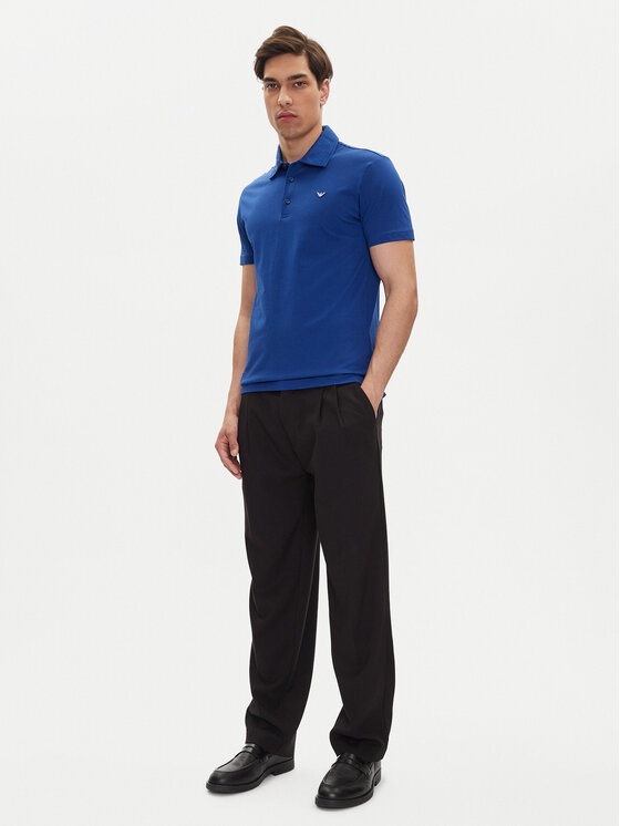 Emporio Armani Emporio Armani Polo EM000571 AF12331 UB093 Niebieski Regular Fit